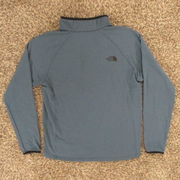 The North‎ Face Sweatshirt Men's Large Blue Borod 1/4 Zip Pullover Stretch - Picture 2 of 8